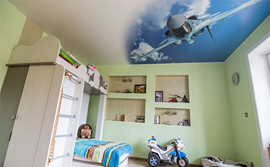 Натяжной потолок с фотопечатью в детскую 10 м
